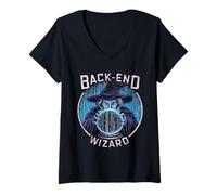 Femme Programmation de l'assistant de développement back-end Web T-Shirt avec Col en V