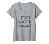 Femme Programme de réinstallation des témoins T-Shirt avec Col en V