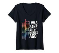 Femme Programmeur drôle Disant Que j'étais sain Un Peu de Sarcasme fusionne T-Shirt avec Col en V