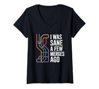 Femme Programmeur drôle Disant Que j'étais sain Un Peu de Sarcasme fusionne T-Shirt avec Col en V