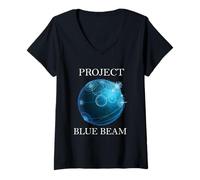 Femme Projet Blue Beam T-Shirt avec Col en V