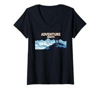 Femme Promenez-Vous au-delà des Sommets T-Shirt avec Col en V