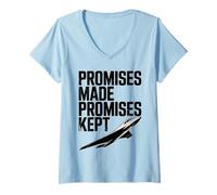 Femme Promesses Faites Promesses Kept Trump Supporter T-Shirt avec Col en V