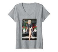 Femme Promo « I Drove All Night » de la Pop Star de Cyndi Lauper en Grande-Bretagne T-Shirt avec Col en V