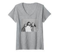 Femme Promo « Living Eyes » des frères Gibb de Bee Gees, 1981 T-Shirt avec Col en V
