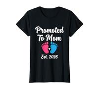 Femme Promu au Poste de Maman Est 2026 Annonce de Grossesse Maman 2026 T-Shirt Graphique avec Valeur