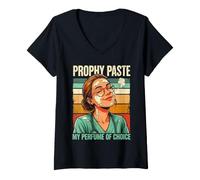 Femme Prophy Paste My Perfume of Choice Hygiéniste T-Shirt avec Col en V
