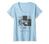 Femme Propriétaire de Serpent de Reptile de Serpent de Mangrove T-Shirt avec Col en V
