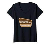Femme Propriétaire des terres publiques, cette terre est notre terre non à vendre. T-Shirt avec Col en V
