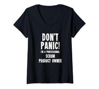 Femme Propriétaire du Produit Scrum T-Shirt avec Col en V