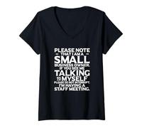 Femme Propriétaire d'une Petite Entreprise Parlant à Moi-même Entrepreneur drôle T-Shirt avec Col en V