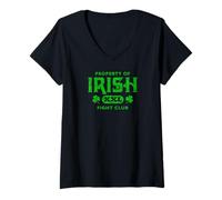 Femme Propriété de Irish Fight Club XXL T-Shirt avec Col en V