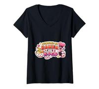 Femme Propulsé par Ramen et K-Pop Amateur de Musique Pop coréenne T-Shirt avec Col en V