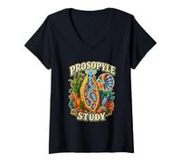 Femme PROSOPYLE Study Éponge Marine Zoologie Anatomie T-Shirt avec Col en V