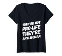 Femme Protestation de Pro Choice pour Les Droits reproductifs Mon Corps, Mon Choix T-Shirt avec Col en V