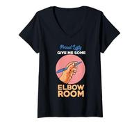 Femme Proud Lefty Give Me Some Elbow Room Un gaucher Amusant T-Shirt avec Col en V