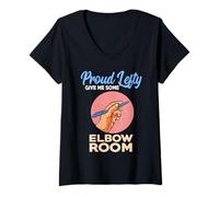 Femme Proud Lefty Give Me Some Elbow Room Un gaucher Amusant T-Shirt avec Col en V