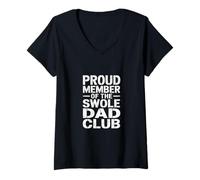 Femme Proud Member of The Swole Dad Club Fitness du père - T-Shirt avec Col en V