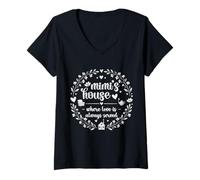 Femme Proud to Be Called Mimi's House Where Love is Always Served T-Shirt avec Col en V