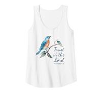 Femme Proverbs 3:5 Trust in The Lord - Women Girls Bird (White) Débardeur