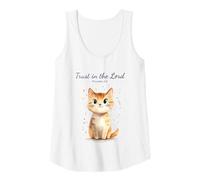 Femme Proverbs 3:5 Trust in The Lord - Women Girls Cat Verse Débardeur