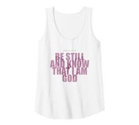Femme Psalm 46:10 Be Still & Know - Women Girls Butterfly Débardeur