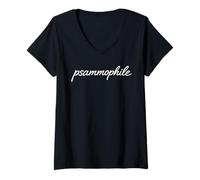 Femme Psammophile Desert Beach Lover Sand Ocean Dune Abeille T-Shirt avec Col en V