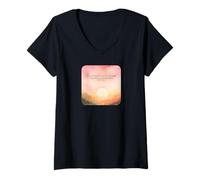 Femme Psaume 118:24 This is The Day Lord Made Rejoice Glad Faith T-Shirt avec Col en V