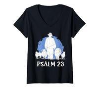 Femme Psaume 23 Bible Dieu Jésus-Christ Foi Idée cadeau T-Shirt avec Col en V