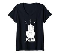 Femme Pshhh Funny 90s Saying Talk to The T-Shirt avec Col en V