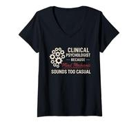 Femme Psychologue clinicien Santé mentale Pride Rorschach Brain T-Shirt avec Col en V