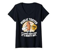 Femme Public Tooter, C'est Bien Plus qu'un mème de Hotdog Humoristique T-Shirt avec Col en V