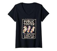 Femme Public Tooter, C'est Bien Plus qu'un Pet, Une Licorne drôle T-Shirt avec Col en V