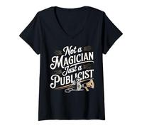 Femme Publiciste associé Public Image Profession d'emploi T-Shirt avec Col en V
