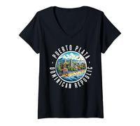 Femme Puerto Plata T-Shirt avec Col en V