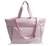 Femme Puffer Tote Handsbag Sac remboursé de capacité Couleur de couleur matelaste matelasque ma poignée supérieure Sac de trajet pour femmes (rose)