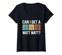Femme Puis-Je Obtenir Une Technologie d'ingénieurs éoliennes d'un Watt Watt T-Shirt avec Col en V