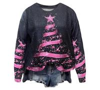 Femme Pull Tres Moche De Noel Élégant Rouge Clignotant Assorti Elegant Tshirt Top Neige Pas Cher Drole Chic Automne Tunique Laine Tricoté Christmas Renne Chic et Élégant Sweat Shirts Pulls