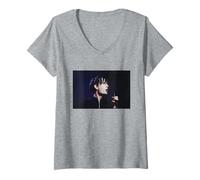 Femme Pulp Jarvis Cocker Different Class Disco 2000 Common People T-Shirt avec Col en V