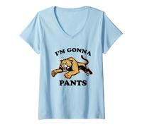 Femme Puma Pants T-Shirt avec Col en V