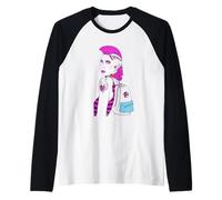 Femme Punk avec gentillesse Mohawk Rose Manche Raglan