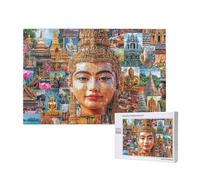 Femme Puzzle Paris 3000 Pièces Adultes, DIY Puzzles Classiques Art avec Boîte d'emballage et Photos de Référence, Relaxation/Soulagement du Stress/Jeux Amusants, Creatif Cadeau pour Femme M-303