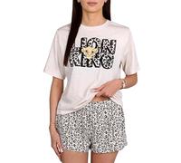 Femme Pyjama coton, deux pièces (Stitch, Hello Kitty, Marie, Bambi, Lion King, Minnie, Mickey) manches courtes, pour l'été (FR/ES, Alpha/lettres, TG, Taille normale, Taille normale, Lion King)