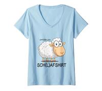 Femme Pyjama officiel mouton T-Shirt avec Col en V