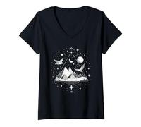 Femme Pyramides égyptiennes | Égypte | Voyage de Vacances | Pyramides T-Shirt avec Col en V