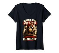 Femme Quand J'Ai Dit à Quel Point tu Peux être Stupide en Disant ironique T-Shirt avec Col en V