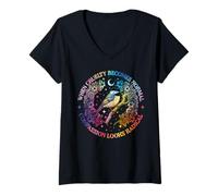 Femme Quand la cruauté Devient Normale La Compassion Semble T-Shirt avec Col en V