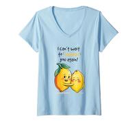 Femme Quand la vie vous donne du jus de citron T-Shirt avec Col en V