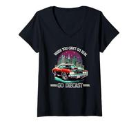 Femme Quand tu ne Peux Pas Faire du Vrai diecast T-Shirt avec Col en V