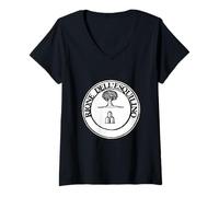 Femme Quartier Esquilin Rome Symbole des Rioni Romains Quartiers T-Shirt avec Col en V